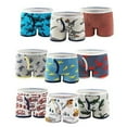 thumbnail image 2 of FLMEI Kids Boys Boxer Briefs Underwear 3-8Y Toddler Soft Cotton Briefs Dinosaur Printing Baby Shorts Panties 3pack, 2 of 8
