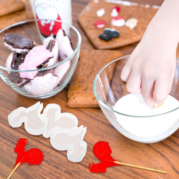 WHAMVOX 2pcs Rooster Silicone Molds for DIY Chocolate Cheese Lollipops Versatile Baking Supplies Baking Tools for Halloween Parties