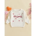 thumbnail image 5 of Mommy and Me Matching Outfits Mama and Mini Long Sleeve Crewneck Sweater Pullover Tops, 5 of 10