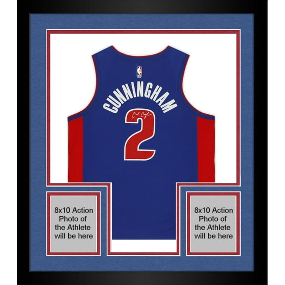Framed Cade Cunningham Detroit Pistons Autographed Blue 2021-22 Icon Swingman Jersey - Fanatics Authentic Certified