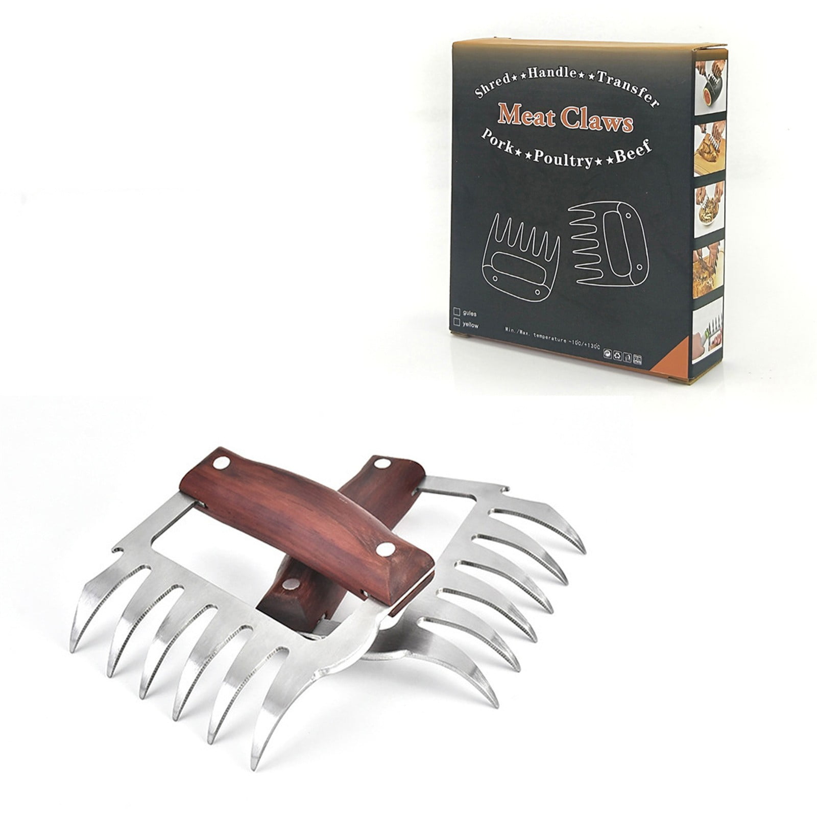 Décorations de Noël Hachoir à Viande Râpe à Viande Râpe à Viande en Acier Inoxydable pour Barbecue Râpe à Porc pour Transformation Sculpture Alimentaire