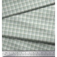 thumbnail image 2 of Soimoi Blue Poly Georgette Fabric Plaid Check Print Fabric by the Yard 52 Inch Wide, 2 of 3