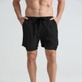 thumbnail image 5 of LYMAYTER Men's Layered Workout Shorts 2-in-1 Quick Dry Training Athletic Breathable Shorts for S-3XL, 5 of 9