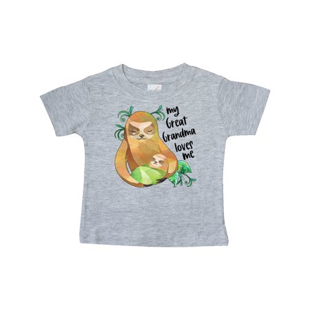 

Inktastic My Great Grandma Loves Me Cute Sloth and Baby Gift Baby Boy or Baby Girl T-Shirt
