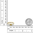 thumbnail image 6 of Gem Stone King 18K Yellow Gold Plated Silver Yellow Citrine and White Zirconia Engagement Ring for Women | 1.95 Cttw | Round 5MM | Gemstone November Birthstone | Size 6, 6 of 6