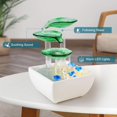 thumbnail image 4 of EPEECEHOMIE 5.5x5.5x8.27 Inch Zen Tabletop Fountain with LED Lights & Acrylic Diamonds - USB-Powered Ceramic Glass Water Feature for Office Desk, Home Decor Relaxation, 4 of 7