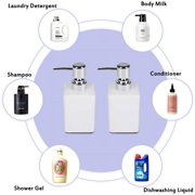 AURORA TRADE Ceramic Soap Dispenser, 2PCS Ceramic Liquid Hand Soap Dispenser Pump Bottle Stylish Hand Lotion Bottle for Kitchen Bathroom