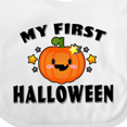 thumbnail image 4 of Inktastic My First Halloween with Pumpkin and Stars Boys or Girls Baby Bib, 4 of 4