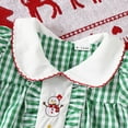 thumbnail image 5 of Placlothes Kids Girl Christmas Outfit Set - 2-Piece Green Gingham Top & Red Shorts, Snowman Embroidery, 6M-4Y,Size 3 T, 5 of 8
