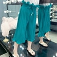 thumbnail image 2 of Fymall Kids Girls Cotton Pleated Wide Leg Pants, 2 of 3