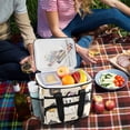 thumbnail image 5 of FORMRS Insulated Cooler Bag 24 Cans Capacity Soft Leakproof Lunch Box with Side Pockets, Halloween Black Pumpkins, 5 of 7