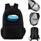 thumbnail image 1 of Mochila de viaje para mujeres (17 pulgadas), mochila para niños para niñas, niños, mochila de senderismo, adecuada para estudiantes, mochila ligera para computadora portátil (roja), mochila negra Adepaton CZBG-XM113-1, 1 of 6