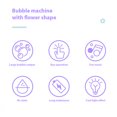 thumbnail image 4 of Máquina de burbujas con lámpara de sonido, fabricante de burbujas vertical para cumpleaños, 4 of 8