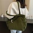 thumbnail image 4 of SUNSIOM Women's Shoulder Bags with Pockets Corduroy Stylish Ribbed Large Capacity Smooth Tote Bags, 4 of 7