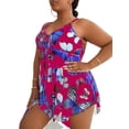thumbnail image 3 of Spaghetti Strap Purple Plus Size Tankinis (Women's Plus), 3 of 3