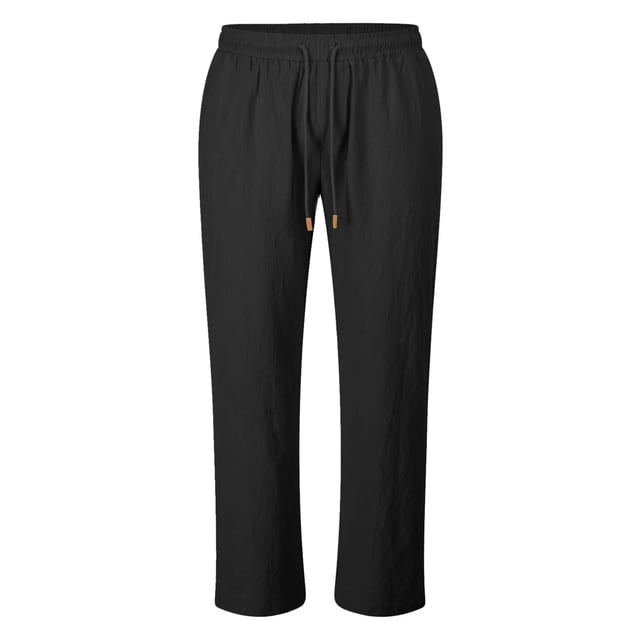 WEAIXIMIUNG Mens Plaid Pj Pants Men's Casual and Linen Drawstring Pants