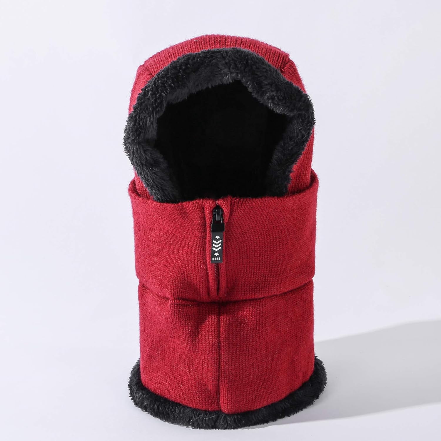 Zhengup Women Balaclava Visor One-Piece Skull Beanie Hat Neck Circle Scarf Ski Snow Winter Knit Fleece Cap Cold Weather