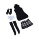 thumbnail image 1 of Ropa para figuras de acción femeninas a escala 1/6, ropa en miniatura, chaleco de punto, medias altas. Estilo D, 1 of 9