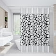 thumbnail image 1 of Shower Curtain, Cobblestone Pattern, White Background, Water-Resistant Fabric, for Bathroom Decor, White, 1 of 7