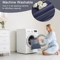 thumbnail image 4 of Inosoo Fabric Shower Curtain Liner, 72"W x 84"H Waterproof Shower Liner with Hooks, Extra Long Cloth Shower Curtain, Machine Washable, Navy Blue, 4 of 11