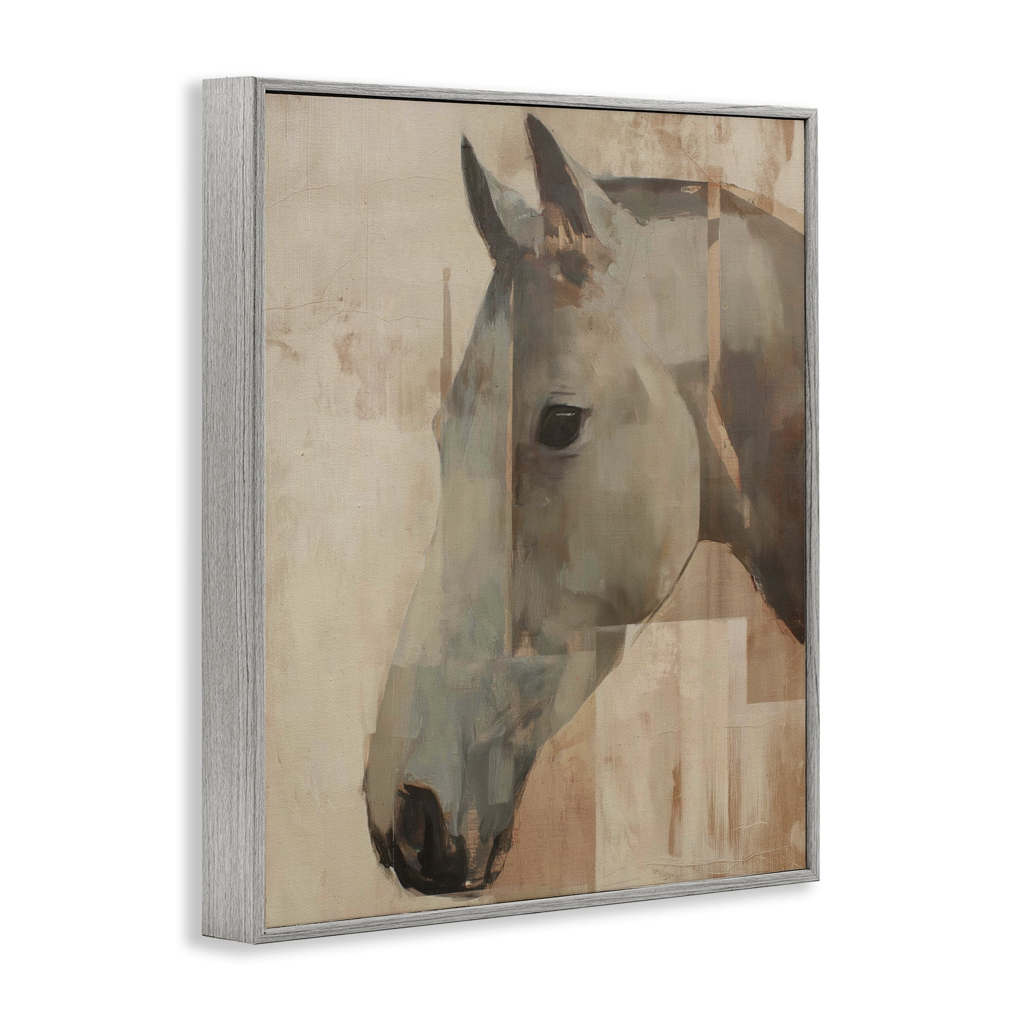 Stupell Industries Pure Horsepower Portrait Gray Framed Giclee Art, design by Svetlana Aleynikova