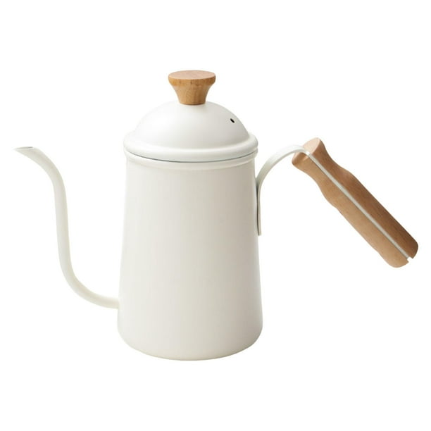 Hervidor de agua con , cafetera, tetera larga y estrecha con cuello de , tetera para verter café por goteo a mano para el hogar, , beige Gloria verter sobre la tetera de café