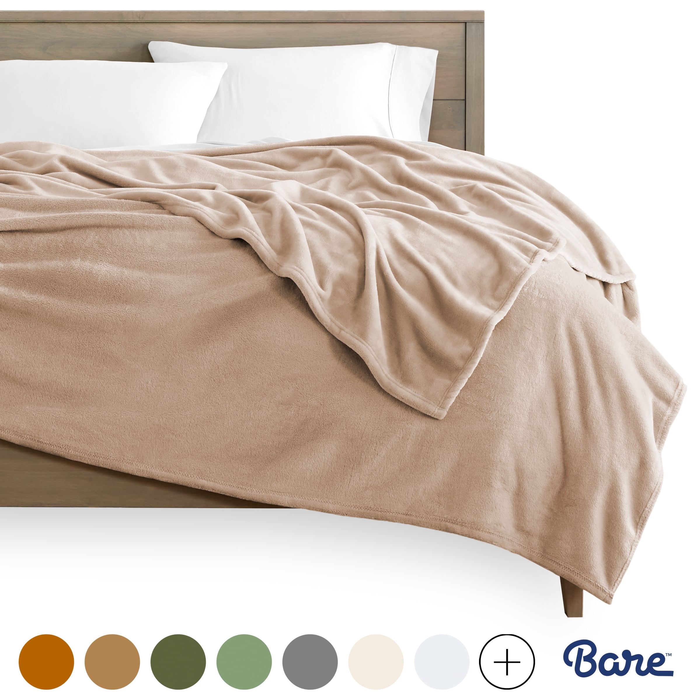 Bare Home Ultra Soft Microplush Velvet Blanket - Luxurious Fuzzy Fleece