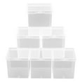 thumbnail image 4 of ZOENHOU 72 Pieces Plastic Storage Containers, Plastic Square Display Boxes with Lid, Clear Square Display Boxes for Beads, Buttons, Candies, 2.2 x 2.2 x 2.3 Inch, 4 of 6