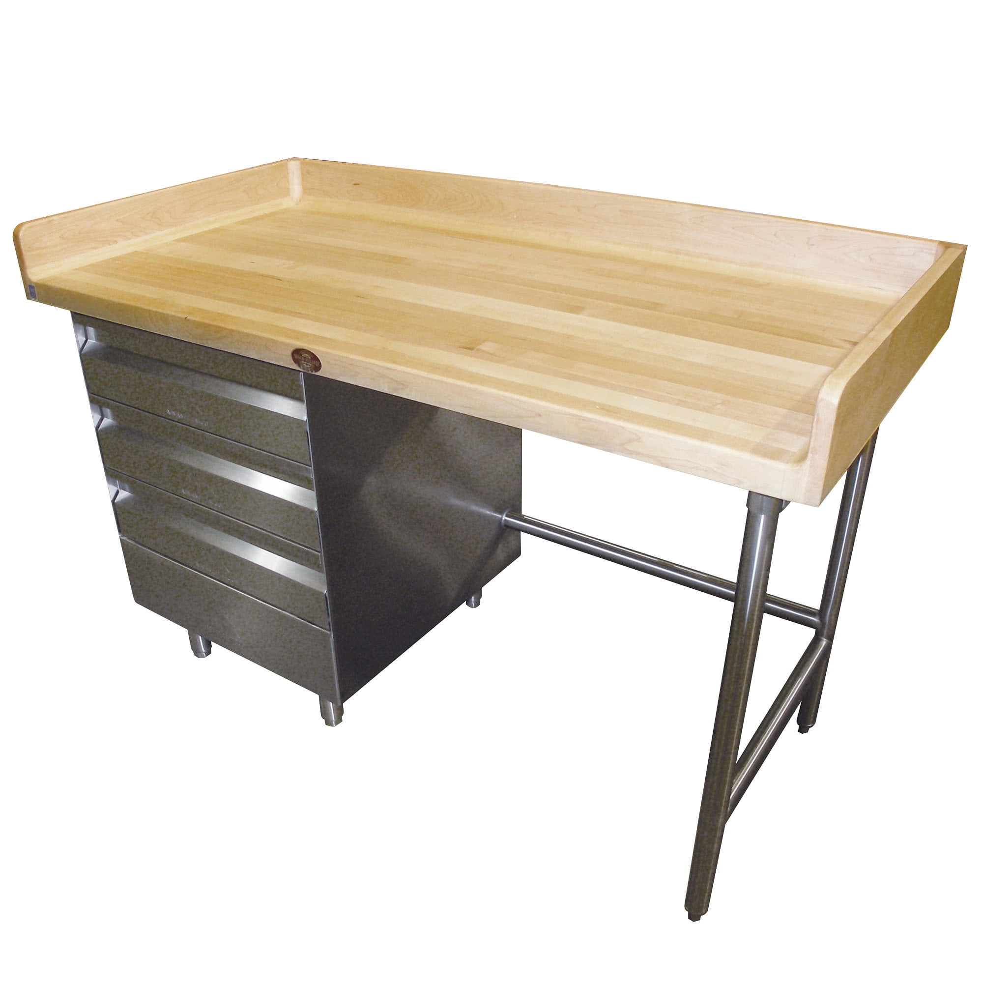 Bst 365 Wood Top Baker S Table With Stainless Steel Base And Drawers Bst 365 Wood Top Baker S Table With Stainless Steel Base And Drawers 36