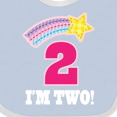 thumbnail image 4 of Inktastic 2nd Birthday 2 Year Old Girls Rainbow Star Girls Baby Bib, 4 of 4