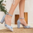thumbnail image 2 of Ivy - Zapatos de boda con encaje floral 3D azul azul cielo 26 CM, 2 of 5