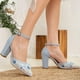 thumbnail image 2 of Ivy - Zapatos de boda con encaje floral 3D azul azul cielo 22 CM, 2 of 5