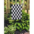 thumbnail image 2 of JSDART Checker Flag Race Pattern Abstract Auto Black Garden Flag Decorative Flag House Banner 28x40 inch, 2 of 2