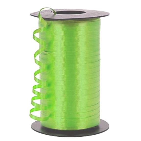 3/16" Wedding Balloon Curling Crimped Ribbon  -Lime Green