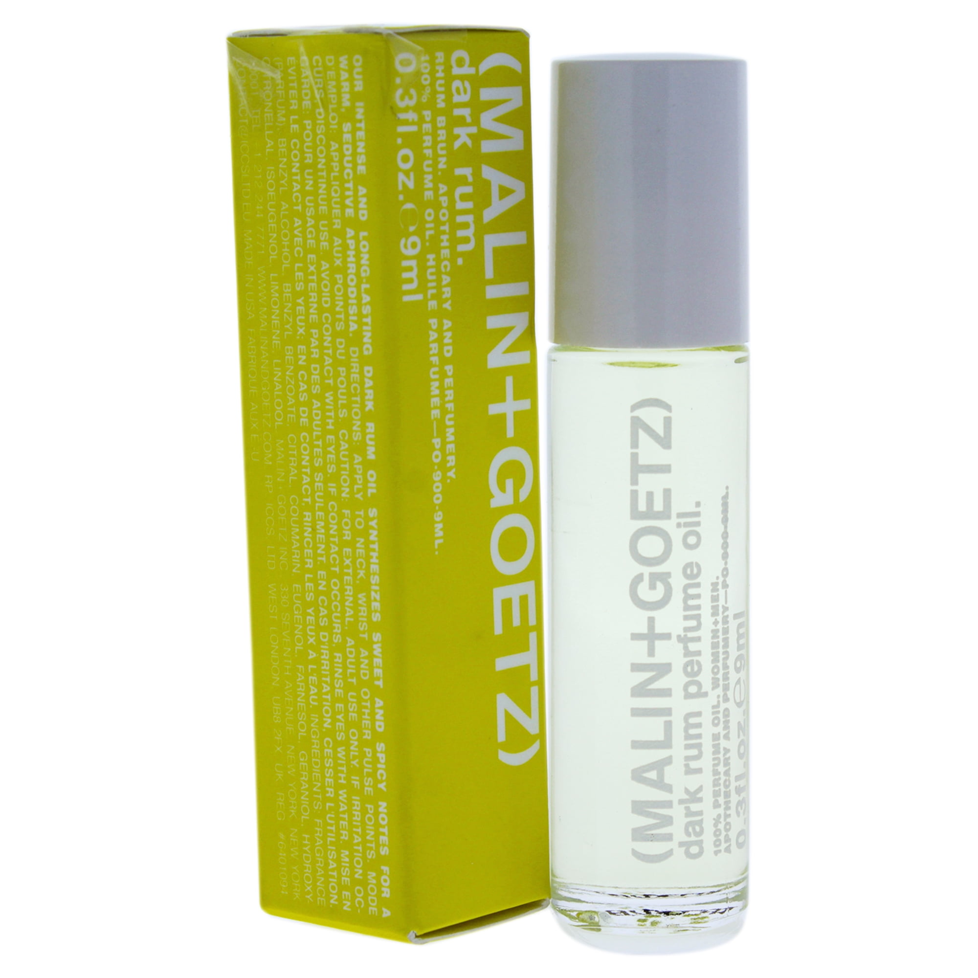 Malin + Goetz Dark Rum Eau de Toilette, Unisex Fragrance, 0.3 Oz, Rollerball