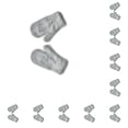 thumbnail image 2 of Sonducket 1 par de manoplas para niños pequeños, cómodas, para mantener el calor, cubierta para los dedos, accesorio de ropa para niños, con gris claro 10Conjunto, 2 of 6