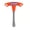 Red, variant on T Handle Flat Head Screwdriver 10mm T Handle Slotted Screwdriver Accept 1/4 to 3/8 Inch Interchangeable Camera Screws for Quick Release Plate Camera Tripod Monopod (Red)