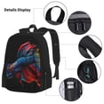 thumbnail image 3 of Easygdp Colorful Betta Fish Mochila para Niños y Niñas con Set de Caja de Almuerzo y Estuche para Lápices 3 en 1, Mochila Escolar Estampada para Adolescentes, 3 of 7