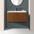 thumbnail image 6 of Bemma V-Tr36swm-S-1 Terra 36" Wall Mounted Single Basin Vanity Set - Walnut / Carrara, 6 of 7