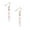 Pink, variant on Women Vertical Bar Tortoise Shell Marble Earrings Lightweight Dangle Earrings (Purple)