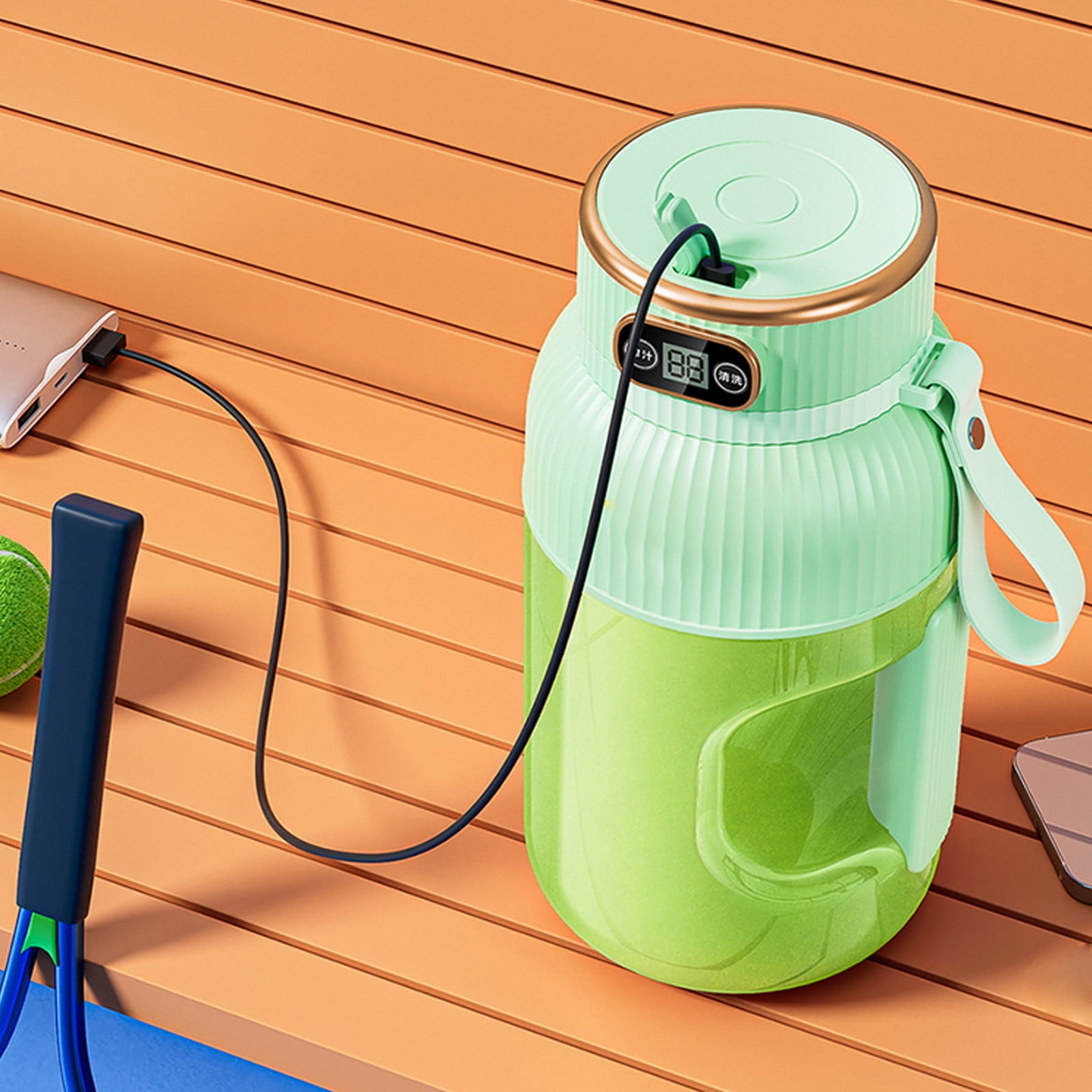 IMossad Collapsible Sports Water Bottle - Electric Squish Machine with Large Capacity, Perfect for Outdoor Activities and Gym Workouts