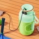 thumbnail image 5 of Botella agitadora deportiva portátil de 1200 ml con batidora eléctrica, taza de vidrio de acero inoxidable para batidos de proteínas, batidos, café - Cubo de aplastamiento multifuncional azul para, 5 of 7