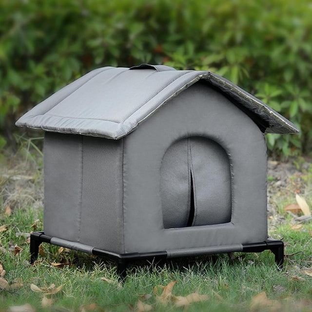 Casa para Gatos Refugio para El Frío Cubículo para Gatitos Vivienda para Mascotas con Protección Aislante Y Portátil con Cojín Suave Adecuado para Po SG