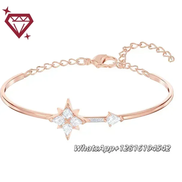 Alta calidad 2025Bracelete de mujer de la serie de baile simbólico Alto con logotipo Original de alta calidad, pulsera de estrella y luna con amor ilimitado, Cr