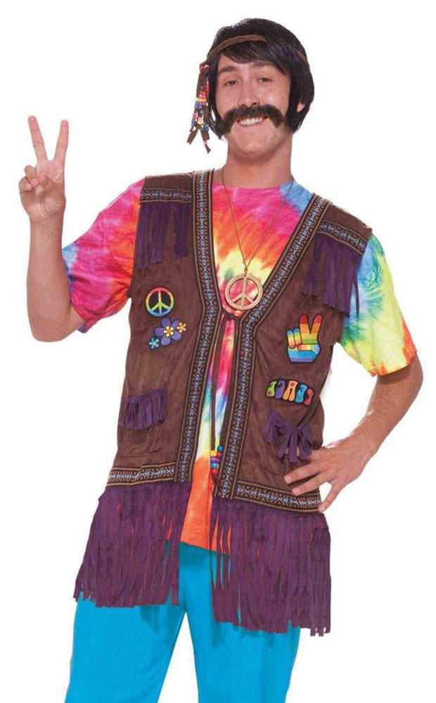 60's 70's Fringed Hippie Male Costume Vest Adult Standard Walmart Canada