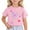 Pink, variant on Suilloe Toddler Girls T Shirts Butterfly Printed Short Sleeved Round Neck Multicolor Tee Kids Girls Lovely Casual Home School Daily Wear T Shirts,12 -13 Years