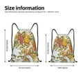 thumbnail image 2 of Saiise Ducks and Flowers Pattern Sports Drawstring Backpack - String Swim Gym Bag with Wet Proof Pocket for Women&Men-Small, 2 of 6