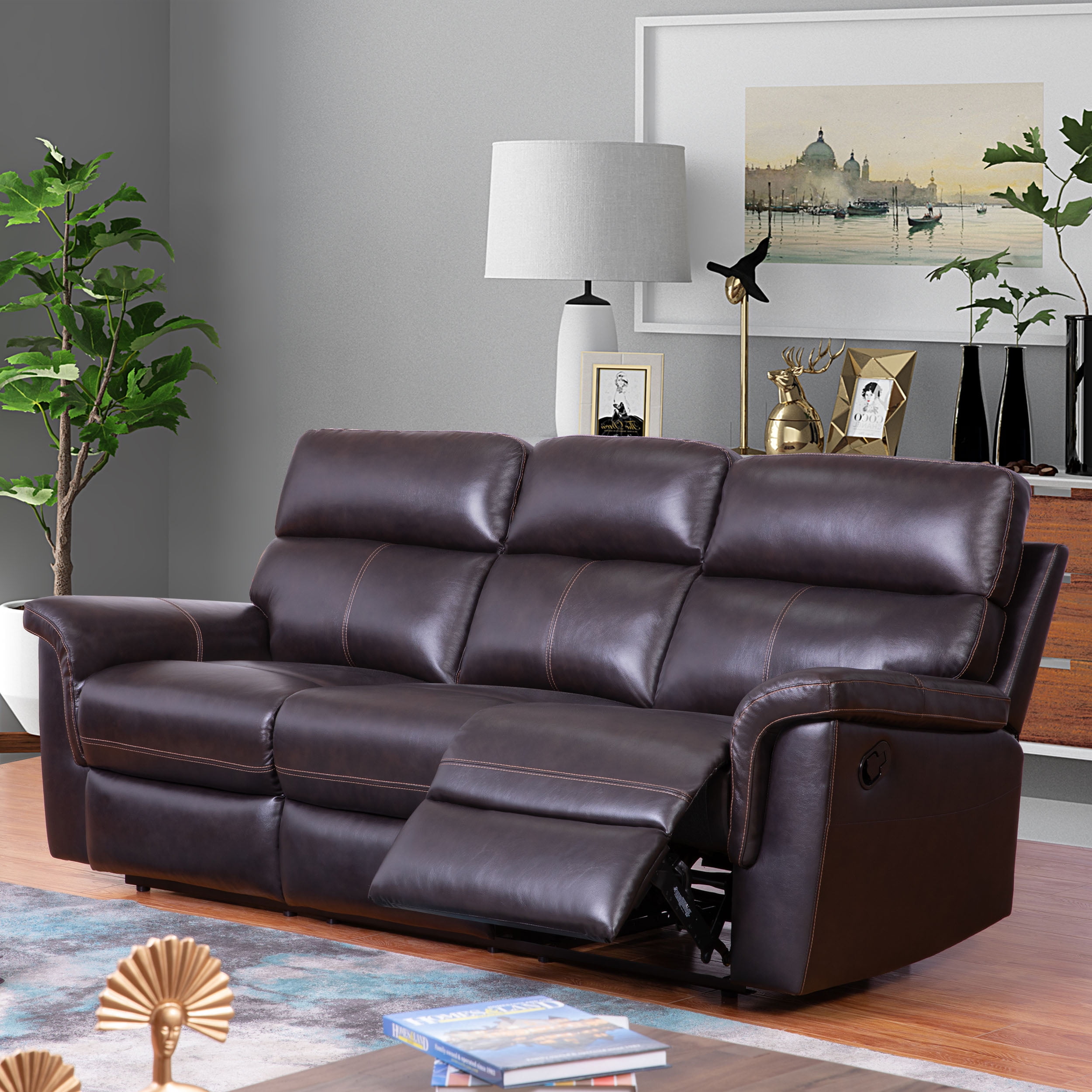 Abbyson Wellington Reclining Sofa Walmart