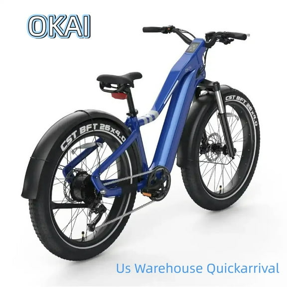 1000W（Peak) Motor Electric bicycles OKAI EB50 Ranger, 45 Miles Max Operating Range and 28 mph Max Speed - Midnight Black