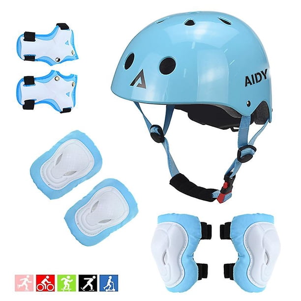 Equipo de protección para montar a caballo para niños, conjunto de equipo de protección para casco, conjunto de equipo de protección para patinaje sobre ruedas para niños de 7 piezas Sailing Electrónica